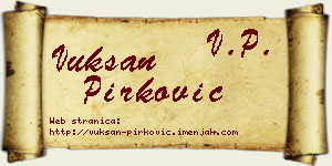 Vuksan Pirković vizit kartica